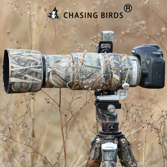 CHASING BIRDS Camouflage Waterproof Lens Coat for Canon EF 100-400mm F4.5-5.6 L is II USM Rainproof Lens Protective Cover