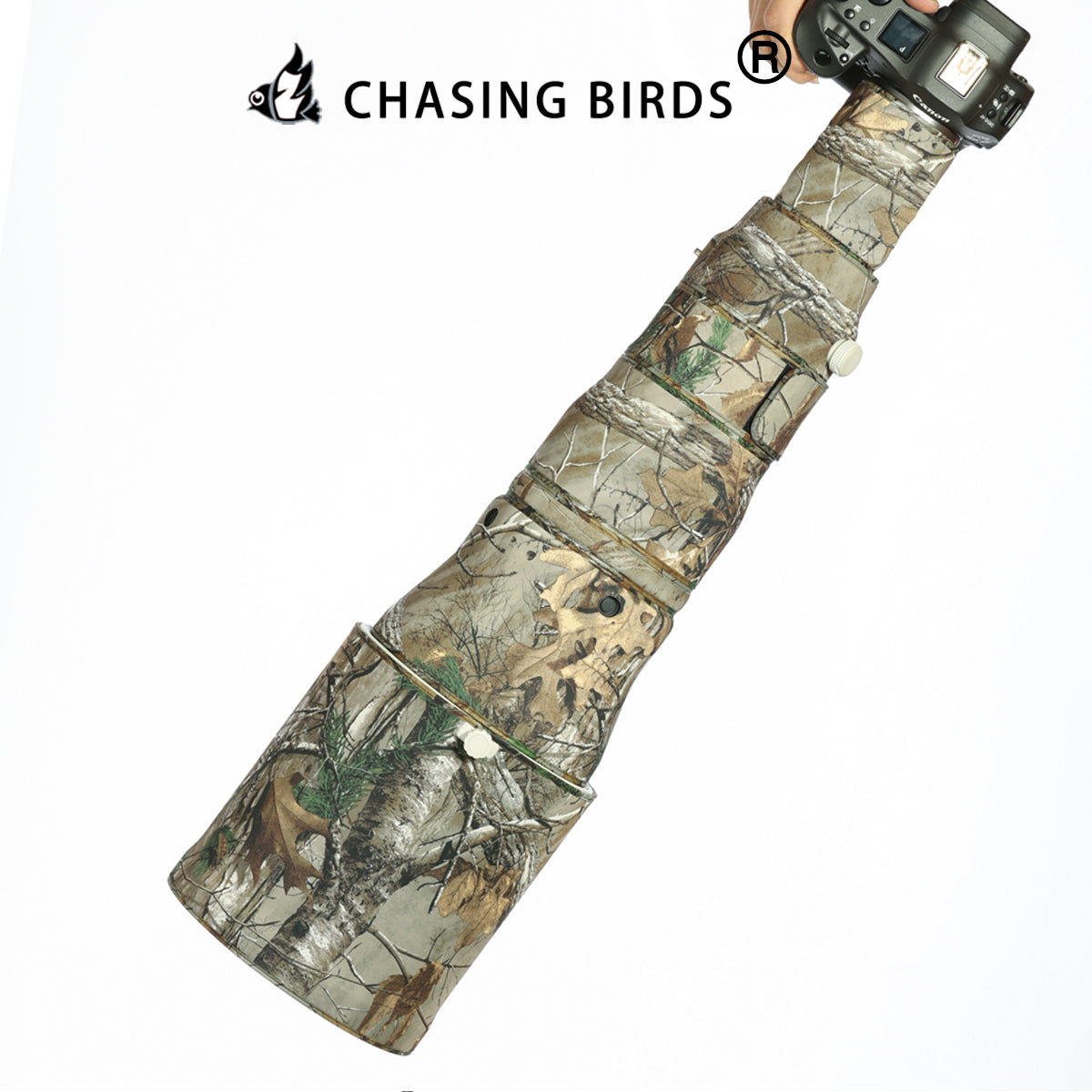 CHASING BIRDS Camouflage Waterproof Lens Coat for Canon RF 1200mm F8 L IS USM Rainproof Lens Protective Cover