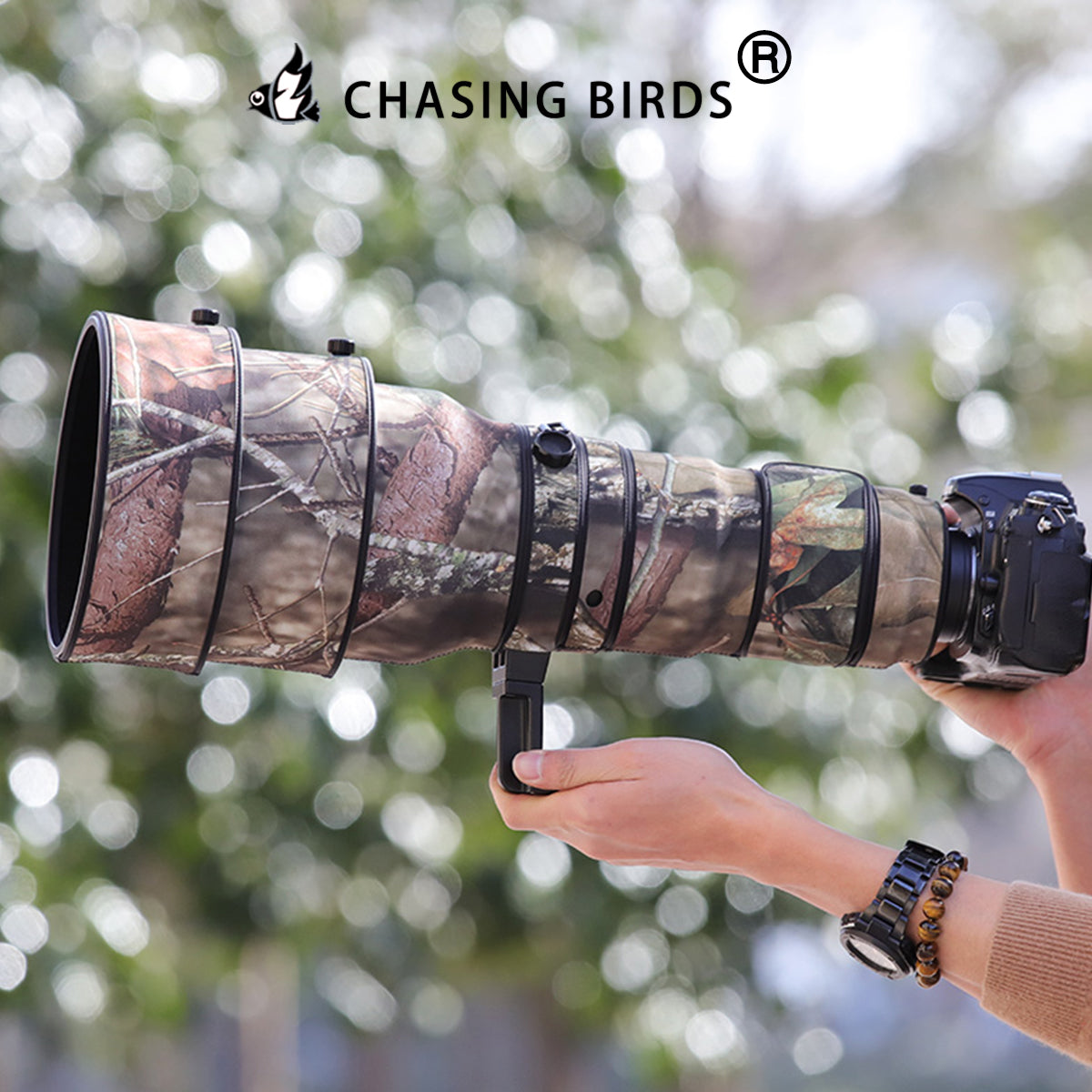 CHASING BIRDS Camouflage Waterproof Lens Coat for Nikon AF-S 400mm F2.8 G ED VR Rainproof Lens Protective Cover