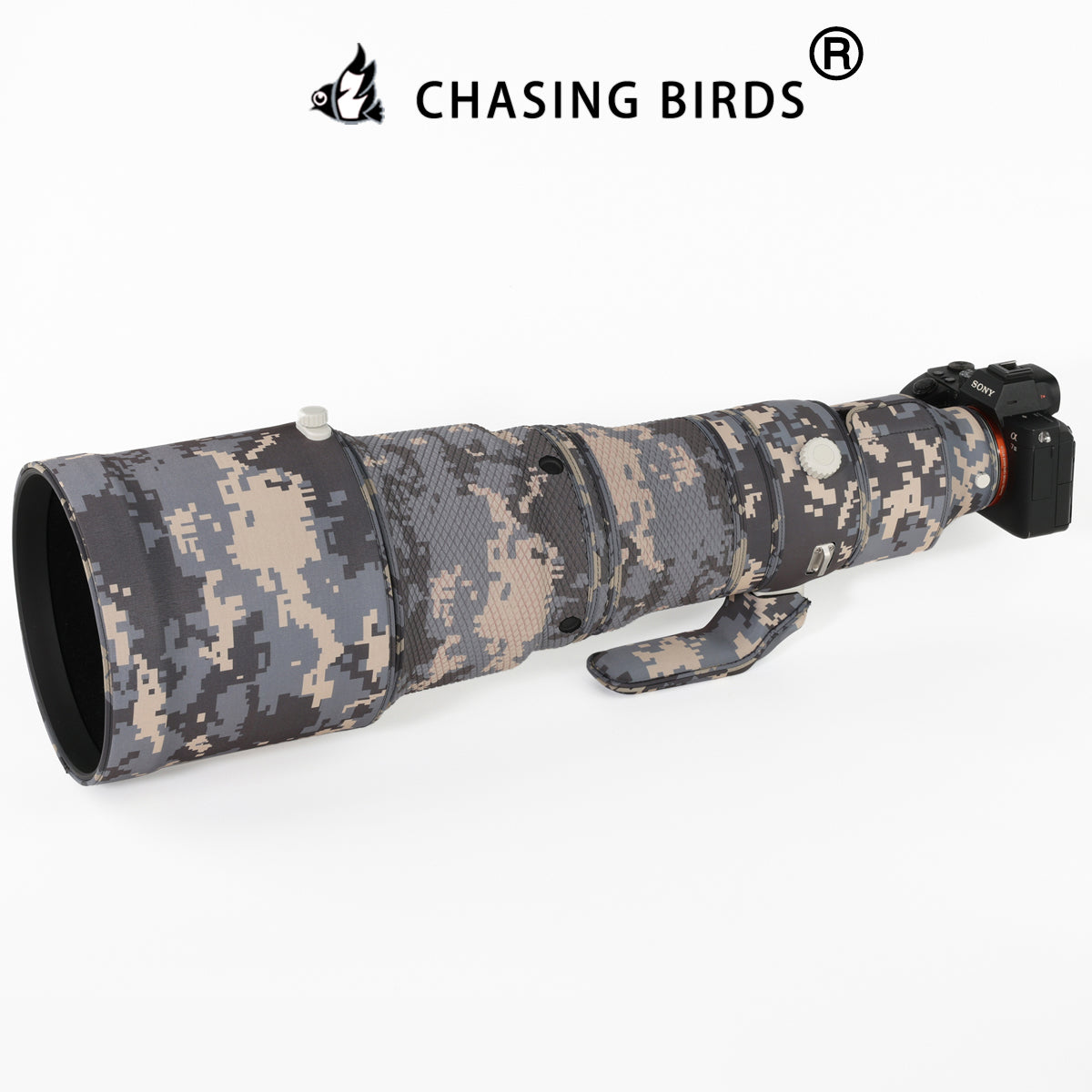 CHASING BIRDS Camouflage Waterproof Lens Coat for Sony FE 600mm F4 GM OSS Rainproof Lens Protective Cover