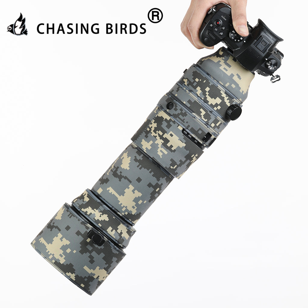 CHASING BIRDS Camouflage Waterproof Lens Coat for OLYMPUS 150-600mm Rainproof Lens Protective Cover