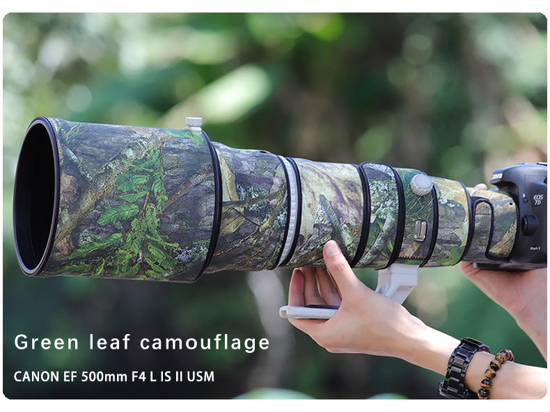 CHASING BIRDS Camouflage Waterproof Lens Coat for Canon EF 500mm F4 L is II USM Rainproof Lens Protective Cover