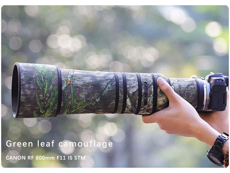 CHASING BIRDS Camouflage Waterproof Lens Coat for Canon RF 800mm F11 is STM Rainproof Lens Protective Cover