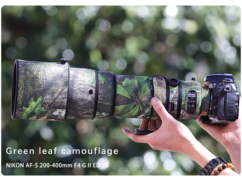 CHASING BIRDS Camouflage Waterproof Lens Coat for Nikon AF-S 200-400mm F4 G II ED VR Rainproof Lens Protective Cover