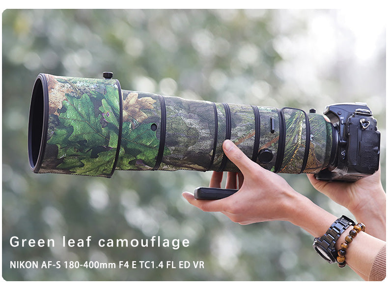 CHASING BIRDS Camouflage Waterproof Lens Coat for Nikon AF-S 180-400mm F4 E TC1.4 FL ED VR Rainproof Lens Protective Cover