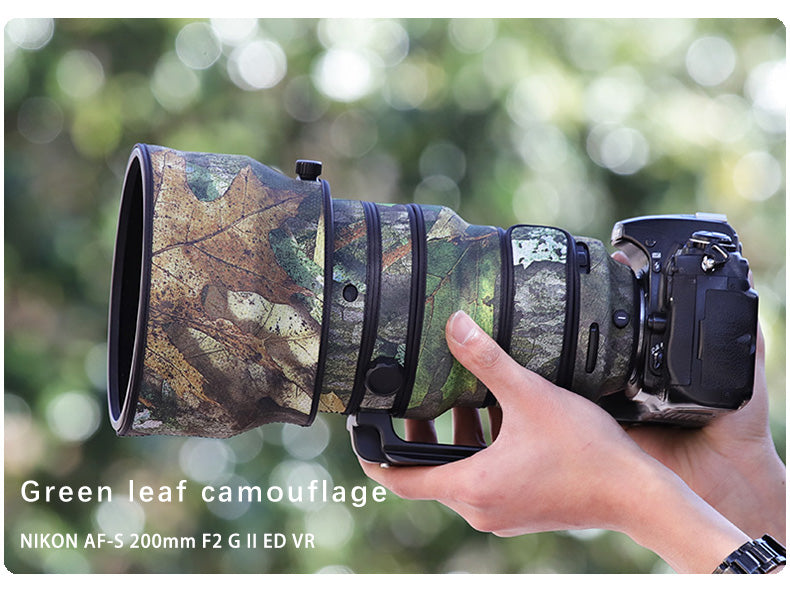 CHASING BIRDS Camouflage Waterproof Lens Coat for Nikon AF-S 200mm f/2G ED VR II Rainproof Lens Protective Cover