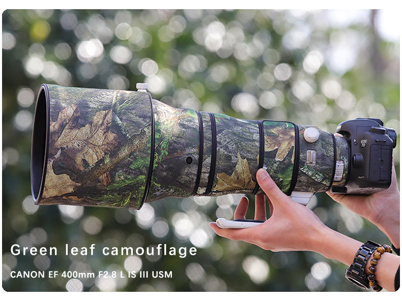 CHASING BIRDS Camouflage Waterproof Lens Coat for Canon EF 400mm F2.8 L is III USM Rainproof Lens Protective Cover