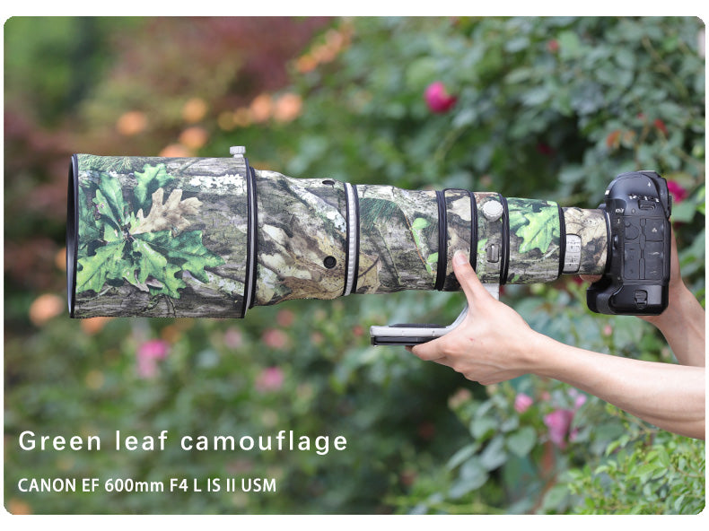 CHASING BIRDS Camouflage Waterproof Lens Coat for Canon EF 600mm F4 L is II USM Rainproof Lens Protective Cover