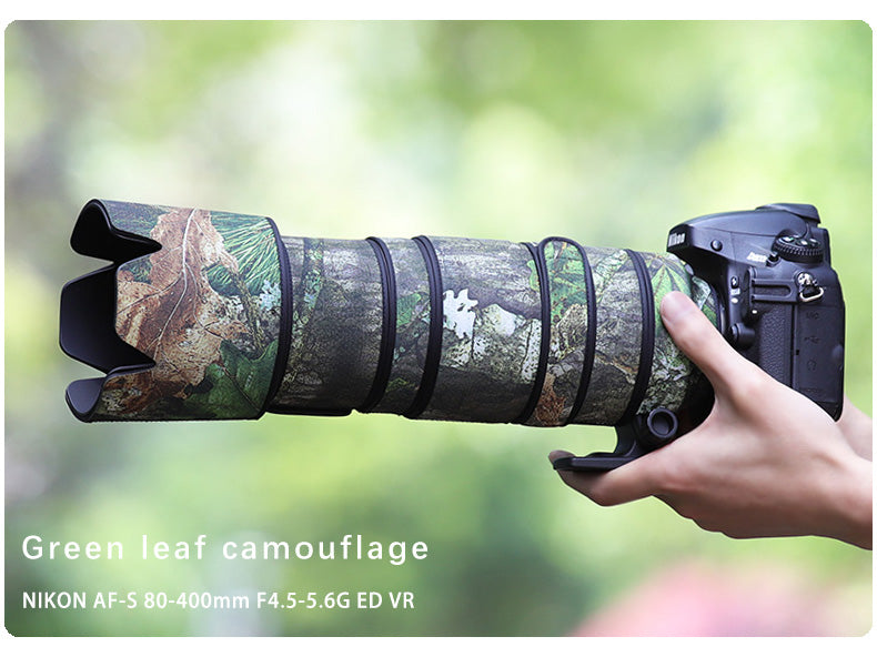 CHASING BIRDS Camouflage Waterproof Lens Coat for Nikon AF-S 80-400mm F4.5-5.6 G ED VR Rainproof Lens Protective Cover