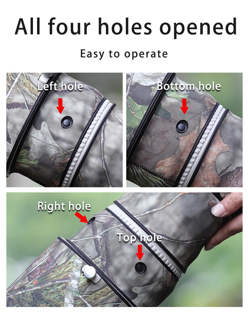CHASING BIRDS Camouflage Waterproof Lens Coat for Canon EF 500mm F4 L is USM Rainproof Lens Protective Cover