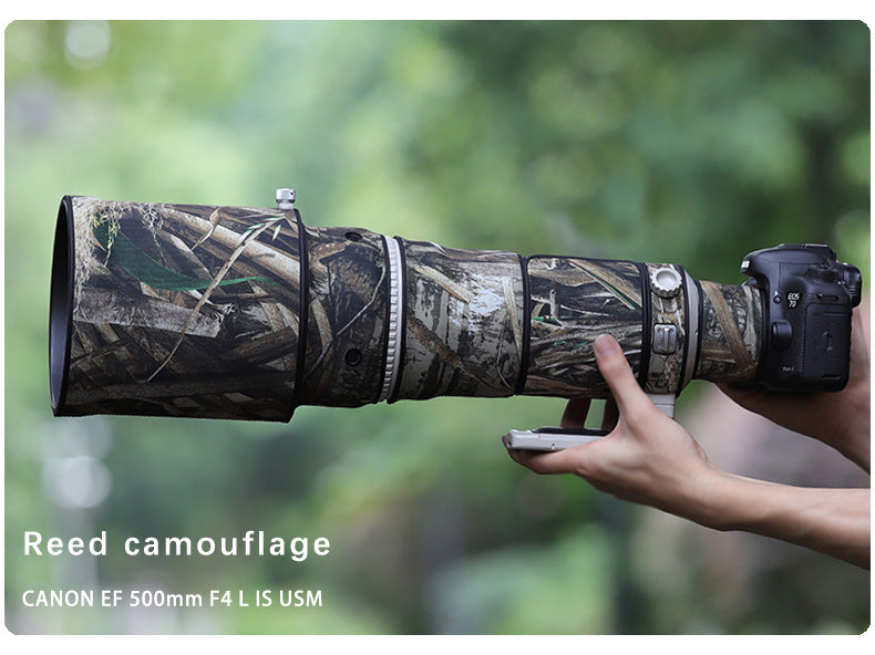 CHASING BIRDS Camouflage Waterproof Lens Coat for Canon EF 500mm F4 L is USM Rainproof Lens Protective Cover