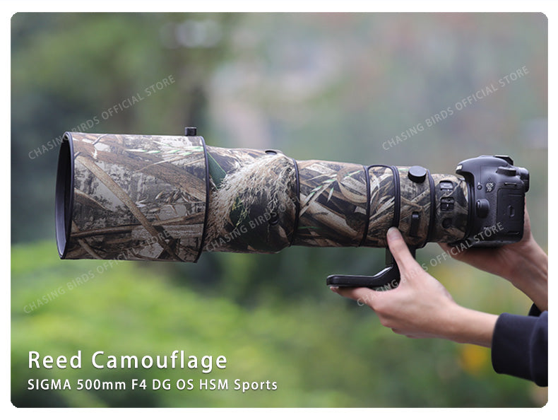 CHASING BIRDS Camouflage Waterproof Lens Coat for Sigma 500mm F4 DG OS HSM Sports Rainproof Lens Protective Cover