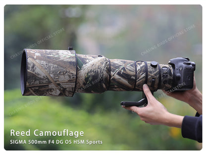 CHASING BIRDS Camouflage Waterproof Lens Coat for Sigma 500mm F4 DG OS HSM Sports Rainproof Lens Protective Cover