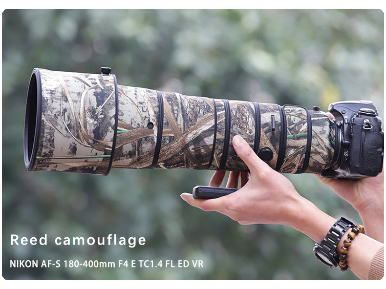 CHASING BIRDS Camouflage Waterproof Lens Coat for Nikon AF-S 180-400mm F4 E TC1.4 FL ED VR Rainproof Lens Protective Cover