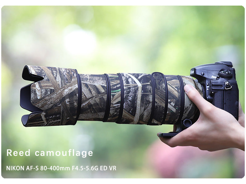 CHASING BIRDS Camouflage Waterproof Lens Coat for Nikon AF-S 80-400mm F4.5-5.6 G ED VR Rainproof Lens Protective Cover