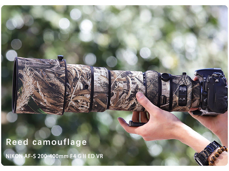CHASING BIRDS Camouflage Waterproof Lens Coat for Nikon AF-S 200-400mm F4 G II ED VR Rainproof Lens Protective Cover