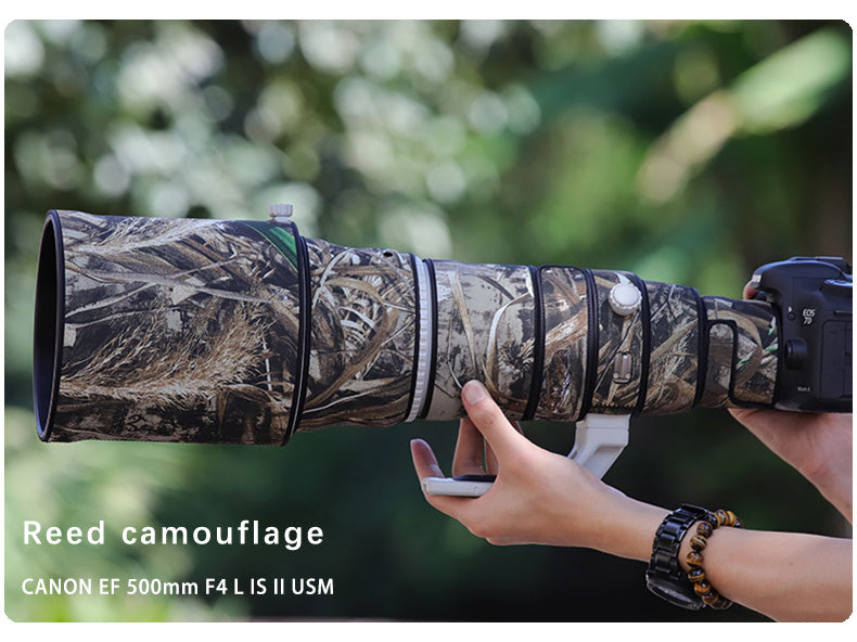 CHASING BIRDS Camouflage Waterproof Lens Coat for Canon EF 500mm F4 L is II USM Rainproof Lens Protective Cover