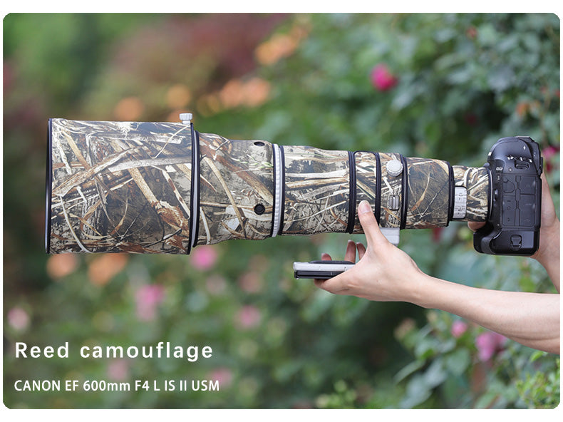 CHASING BIRDS Camouflage Waterproof Lens Coat for Canon EF 600mm F4 L is II USM Rainproof Lens Protective Cover