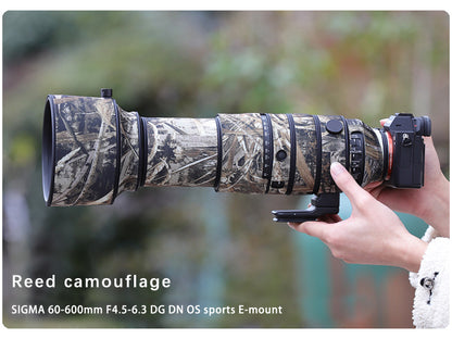 CHASING BIRDS Camouflage Waterproof Lens Coat for Sigma 60-600mm F4.5-6.3 DG DN OS Sports Rainproof Lens Protective Cover