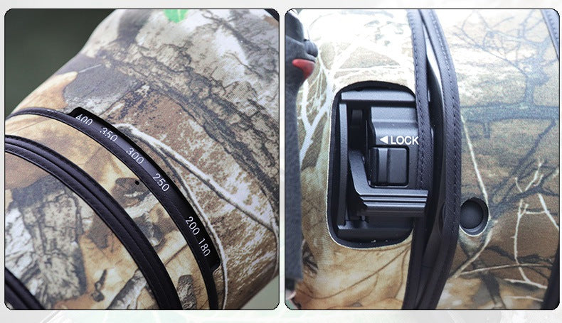 CHASING BIRDS Camouflage Waterproof Lens Coat for Nikon AF-S 180-400mm F4 E TC1.4 FL ED VR Rainproof Lens Protective Cover