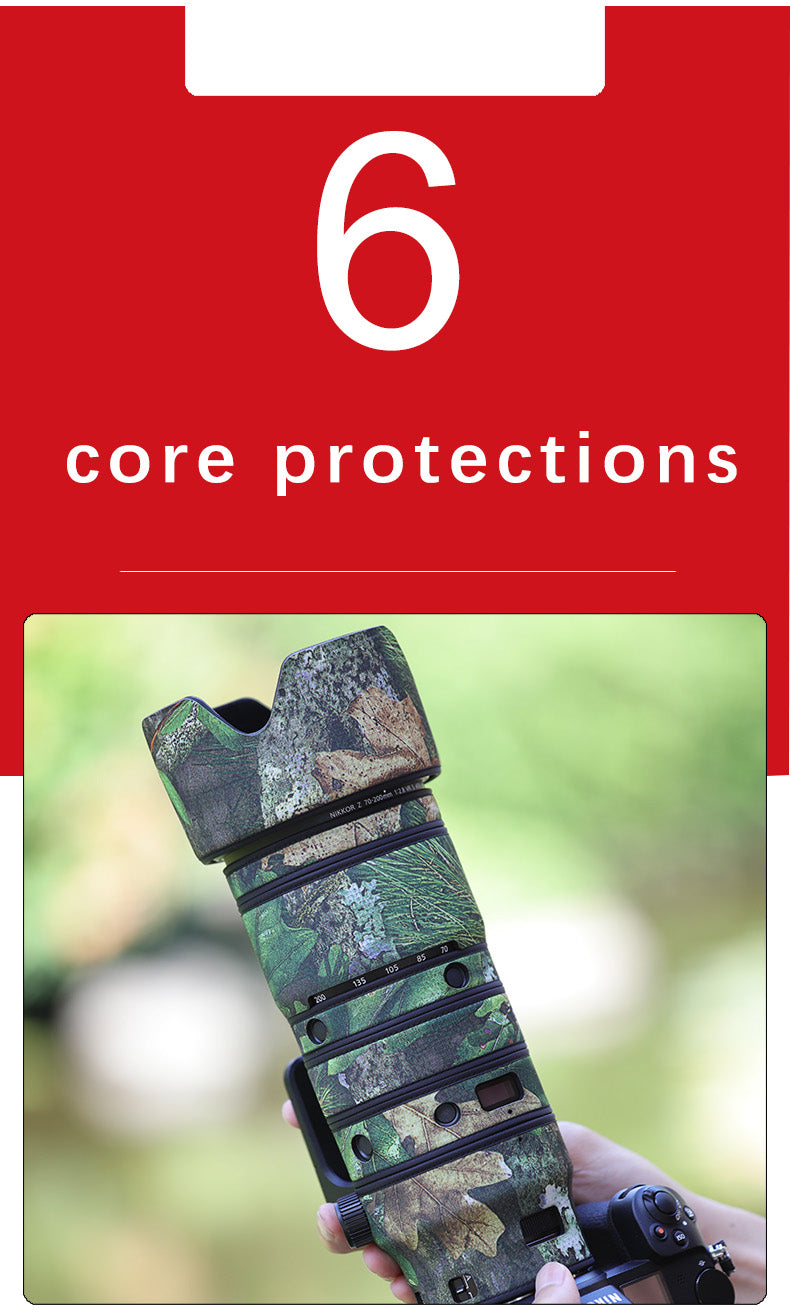 CHASING BIRDS Camouflage Waterproof Lens Coat for NIKON Z 70-200 mmF2.8 VR S Rainproof Lens Protective Cover