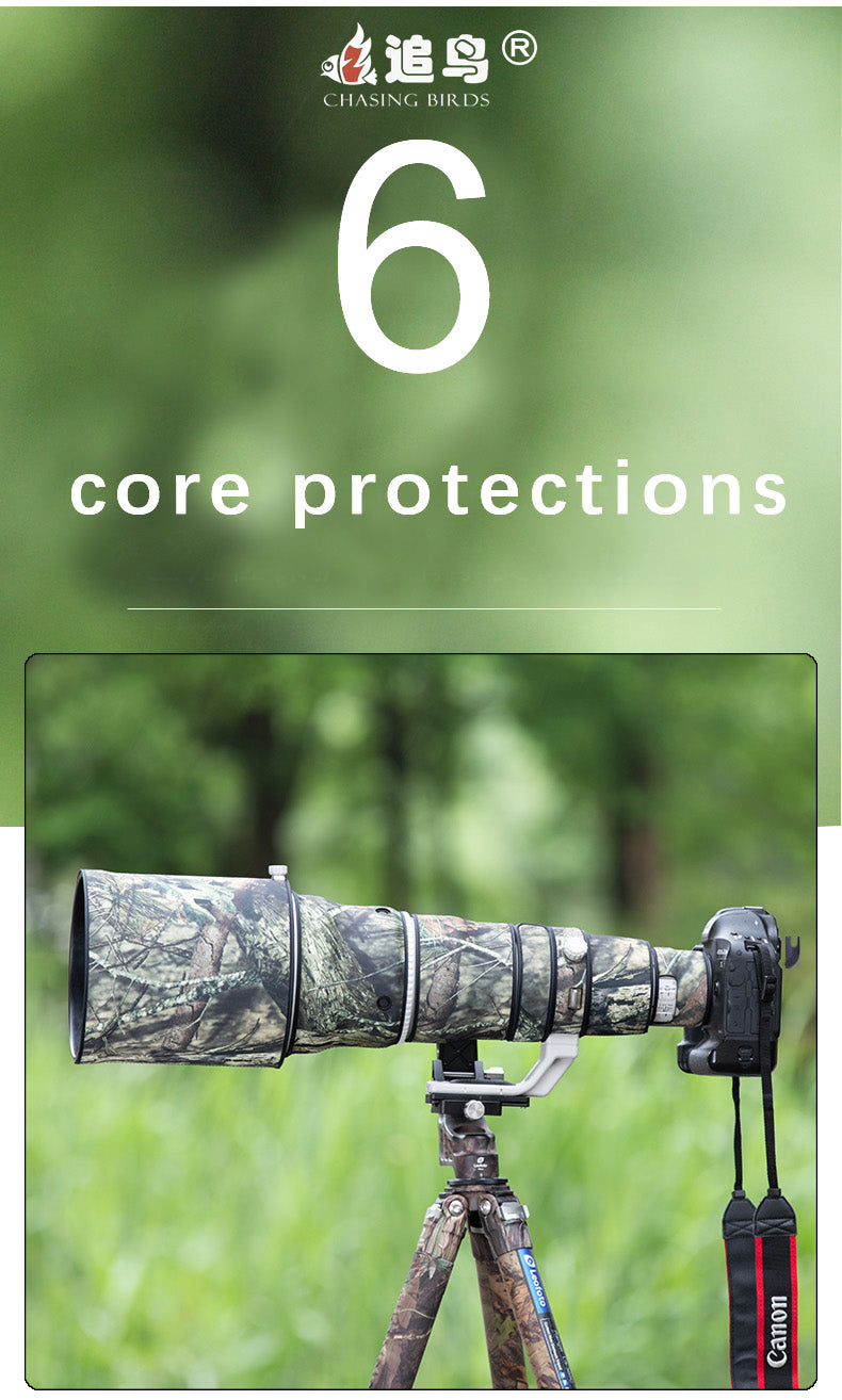 CHASING BIRDS Camouflage Waterproof Lens Coat for Canon EF 600mm F4 L is II USM Rainproof Lens Protective Cover