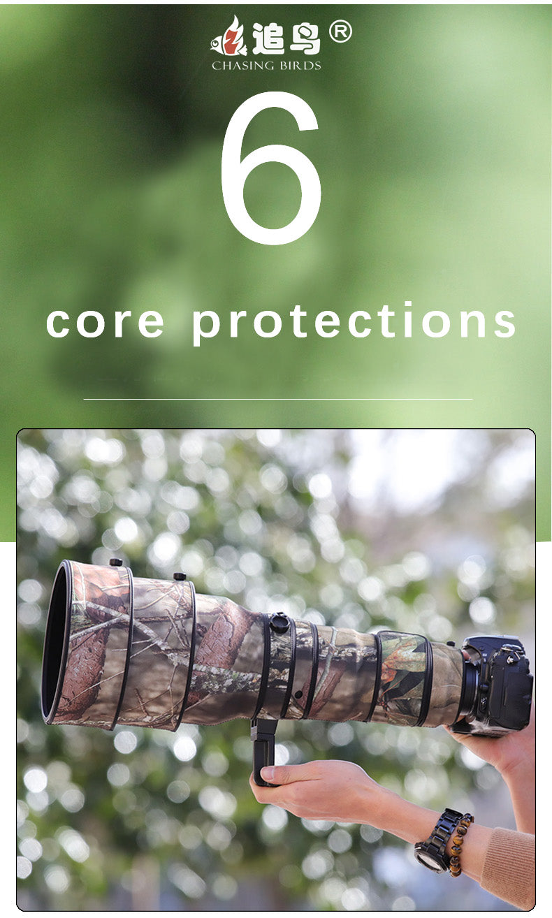 CHASING BIRDS Camouflage Waterproof Lens Coat for Nikon AF-S 400mm F2.8 G ED VR Rainproof Lens Protective Cover