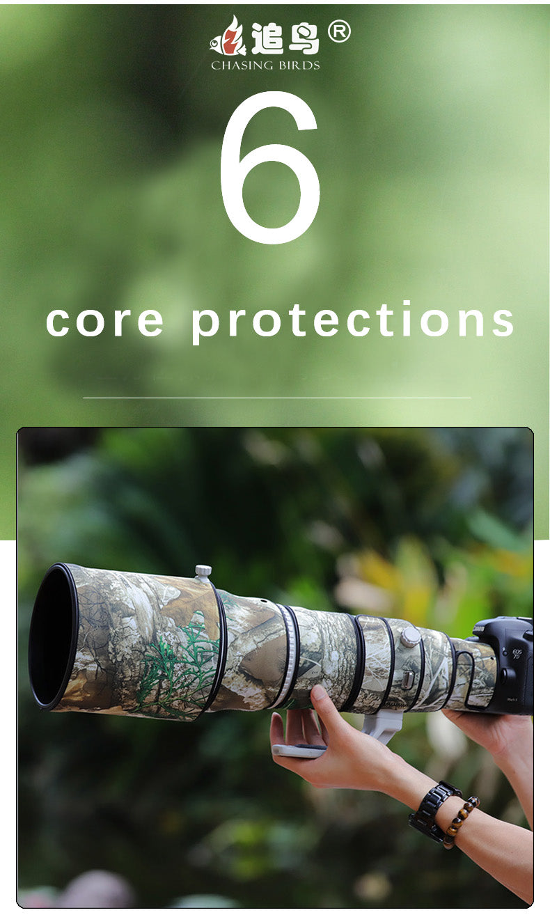 CHASING BIRDS Camouflage Waterproof Lens Coat for Canon EF 500mm F4 L is II USM Rainproof Lens Protective Cover