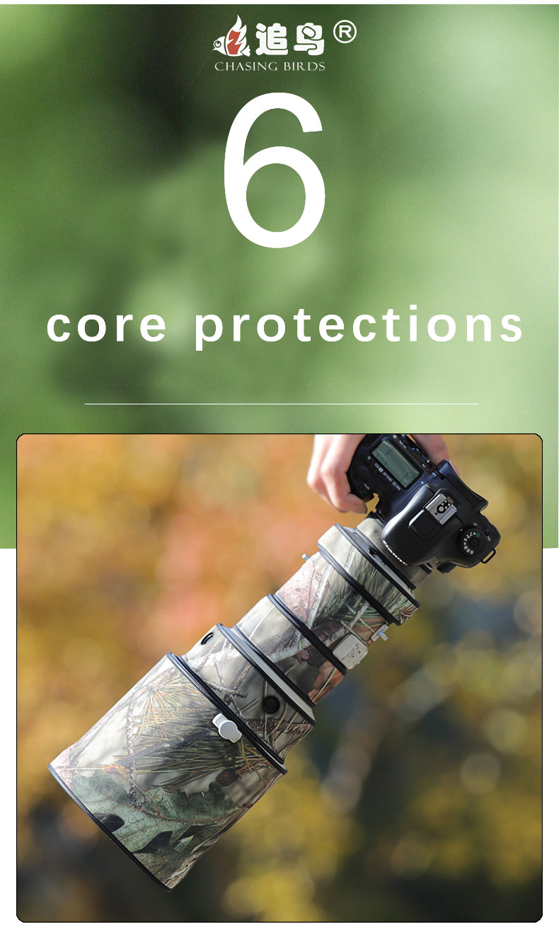 CHASING BIRDS Camouflage Waterproof Lens Coat for Canon EF 400mm F4 DO is USM Rainproof Lens Protective Cover