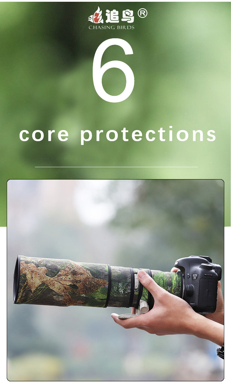 CHASING BIRDS Camouflage Waterproof Lens Coat for Canon EF 400mm F5.6 L USM Rainproof Lens Protective Cover