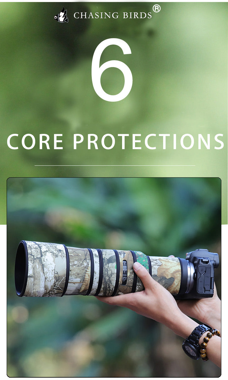 CHASING BIRDS Camouflage Waterproof Lens Coat for Canon RF 600mm F11 is STM Rainproof Lens Protective Cover