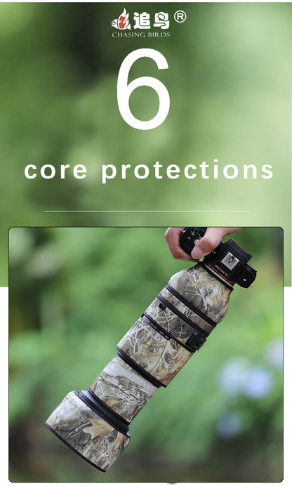 CHASING BIRDS Camouflage Waterproof Lens Coat for TAMRON 150-500mm F5-6.7 Di III VC VXD Rainproof Lens Protective Cover