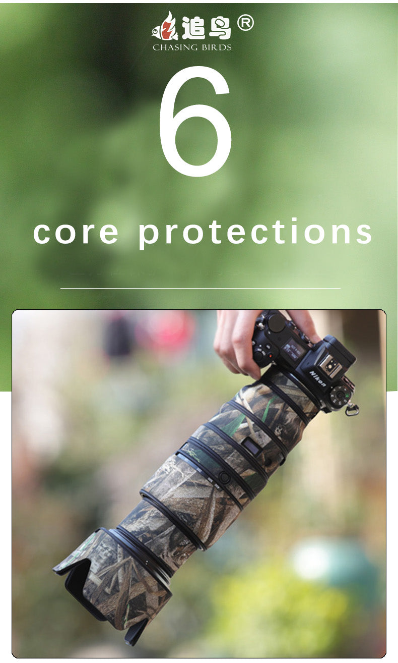 CHASING BIRDS Camouflage Waterproof Lens Coat for NIKON Z 100-400 Rainproof Lens Protective Cover