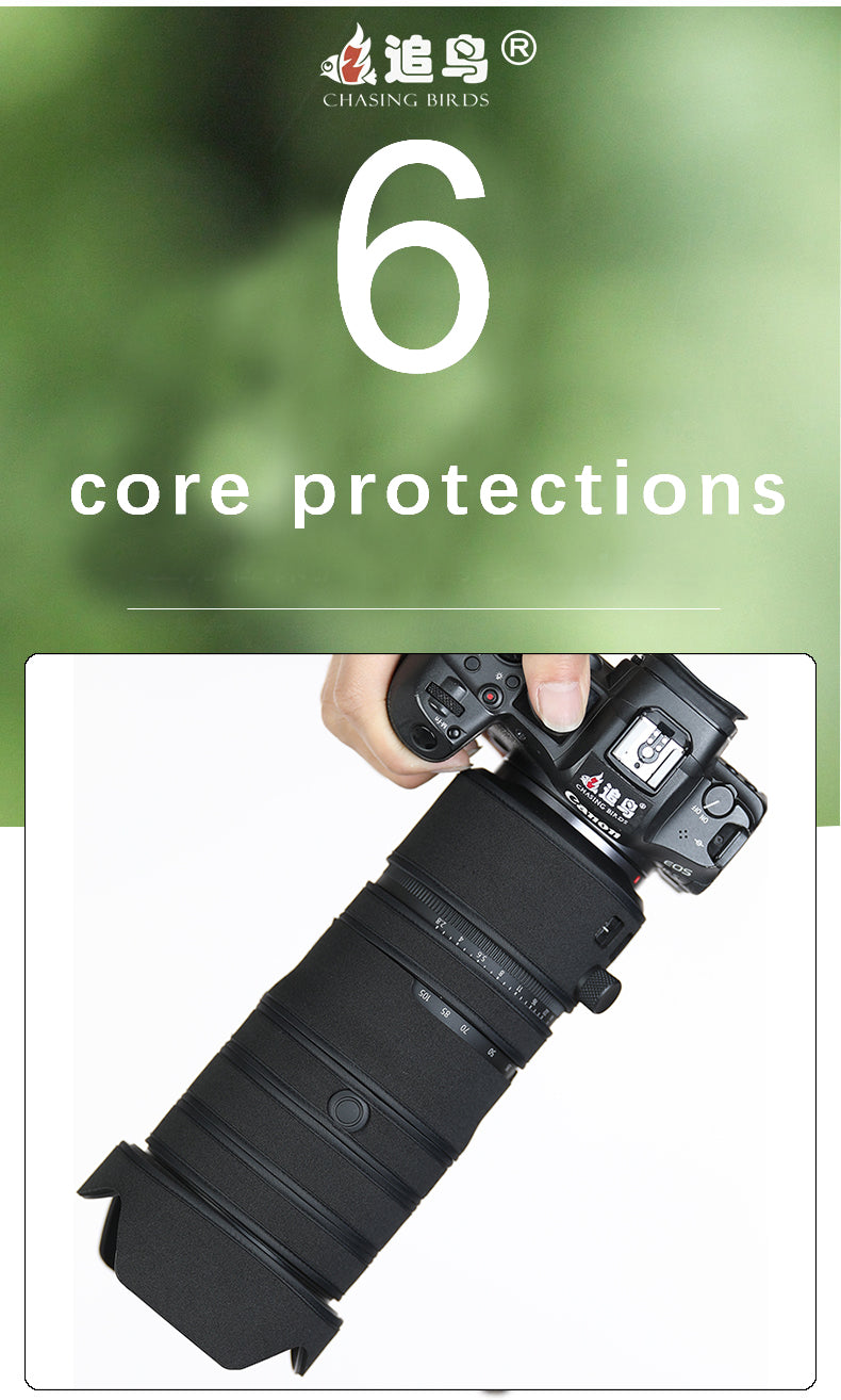 CHASING BIRDS Camouflage Waterproof Lens Coat for Canon RF 24-105mm F2.8 L is USM Z Rainproof Lens Protective Cover