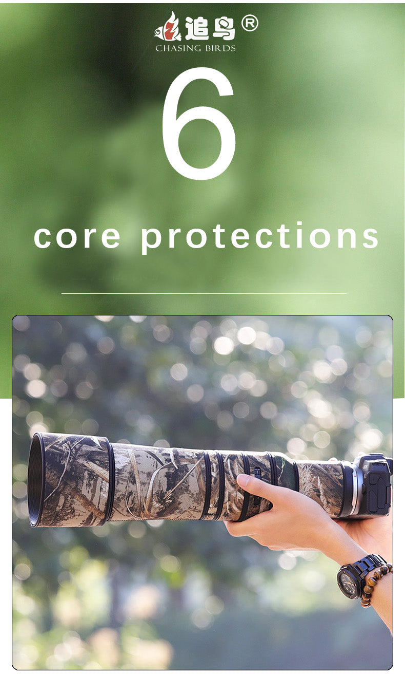 CHASING BIRDS Camouflage Waterproof Lens Coat for Canon RF 800mm F11 is STM Rainproof Lens Protective Cover