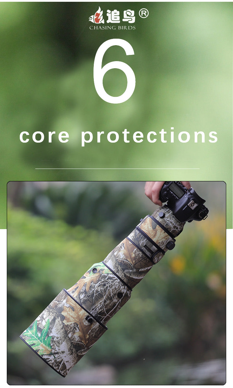 CHASING BIRDS Camouflage Waterproof Lens Coat for Sigma 500mm F4 DG OS HSM Sports Rainproof Lens Protective Cover