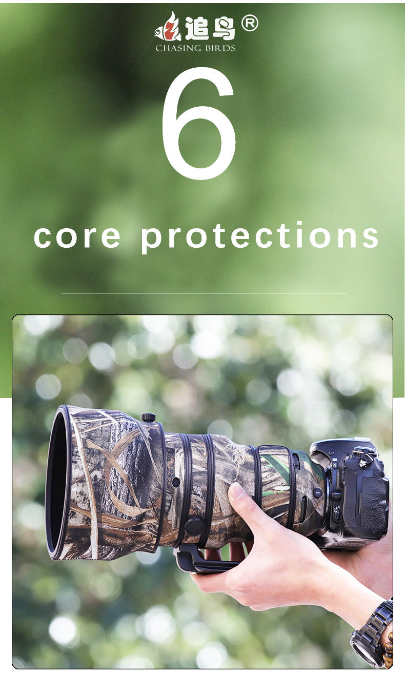 CHASING BIRDS Camouflage Waterproof Lens Coat for Nikon AF-S 200mm f/2G ED VR II Rainproof Lens Protective Cover