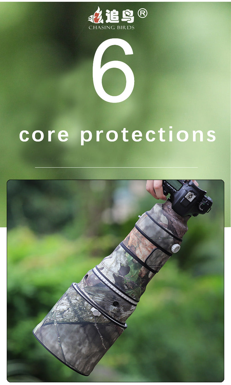 CHASING BIRDS Camouflage Waterproof Lens Coat for Canon EF 400mm F2.8 L is USM Rainproof Lens Protective Cover
