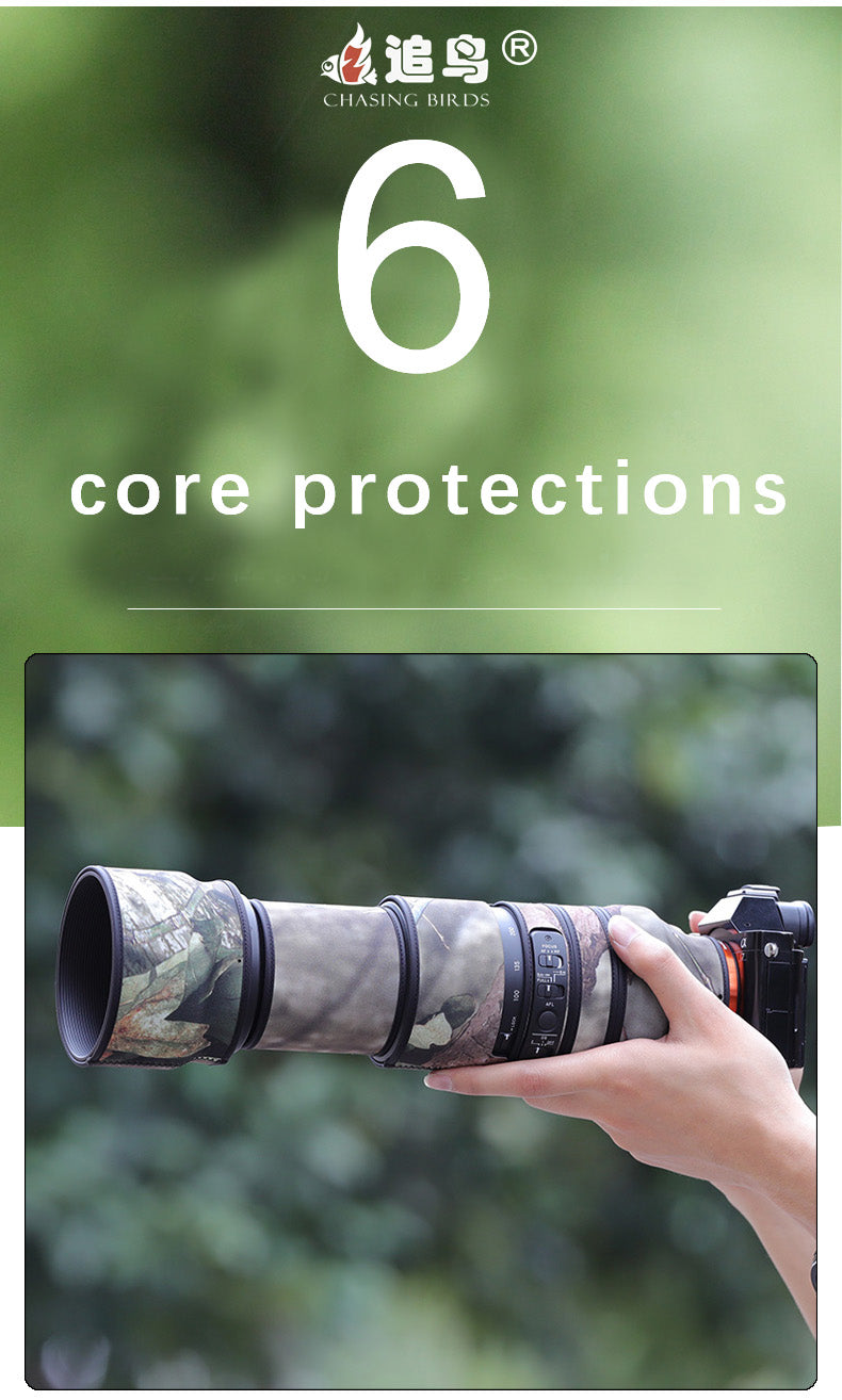 CHASING BIRDS Camouflage Waterproof Lens Coat for Sigma 100-400mm F5-6.3 DG OS HSM Rainproof Lens Protective Cover