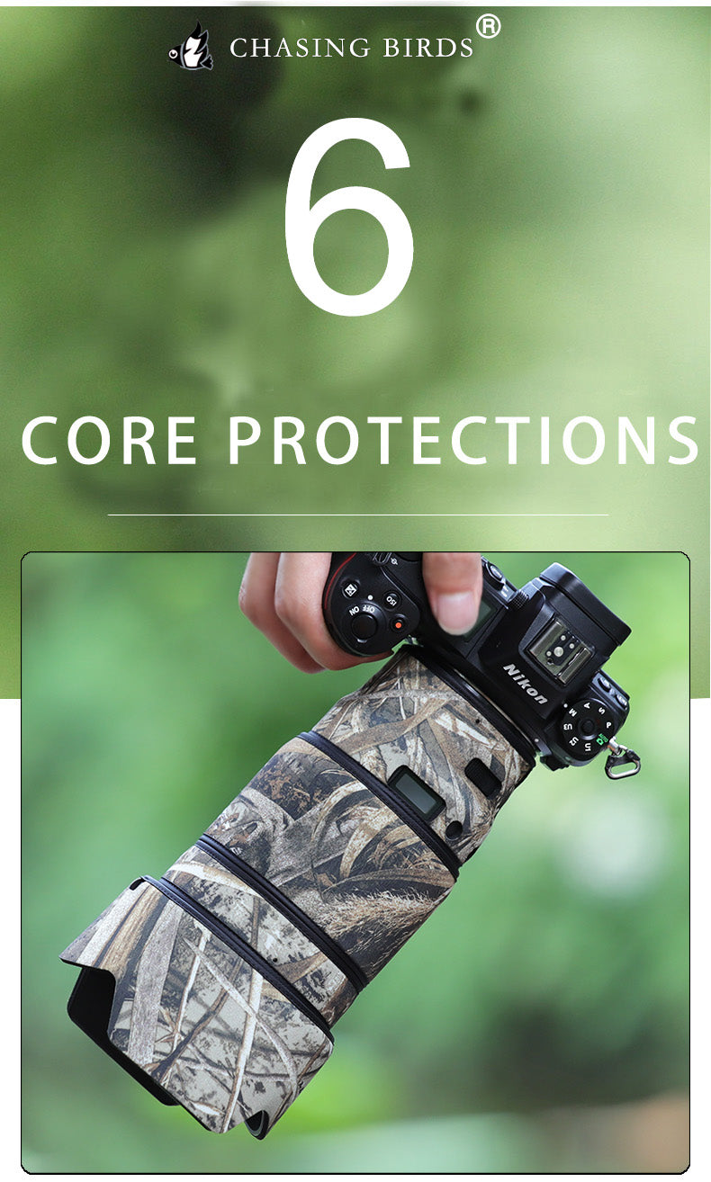 CHASING BIRDS Camouflage Waterproof Lens Coat for Nikon Z 50mm F/1.2 S Rainproof Lens Protective Cover