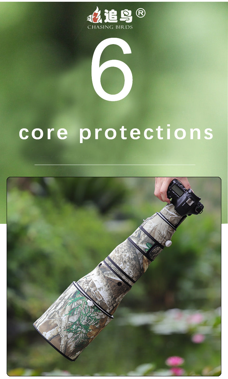 CHASING BIRDS Camouflage Waterproof Lens Coat for Canon EF 600mm F4 L is USM Rainproof Lens Protective Cover