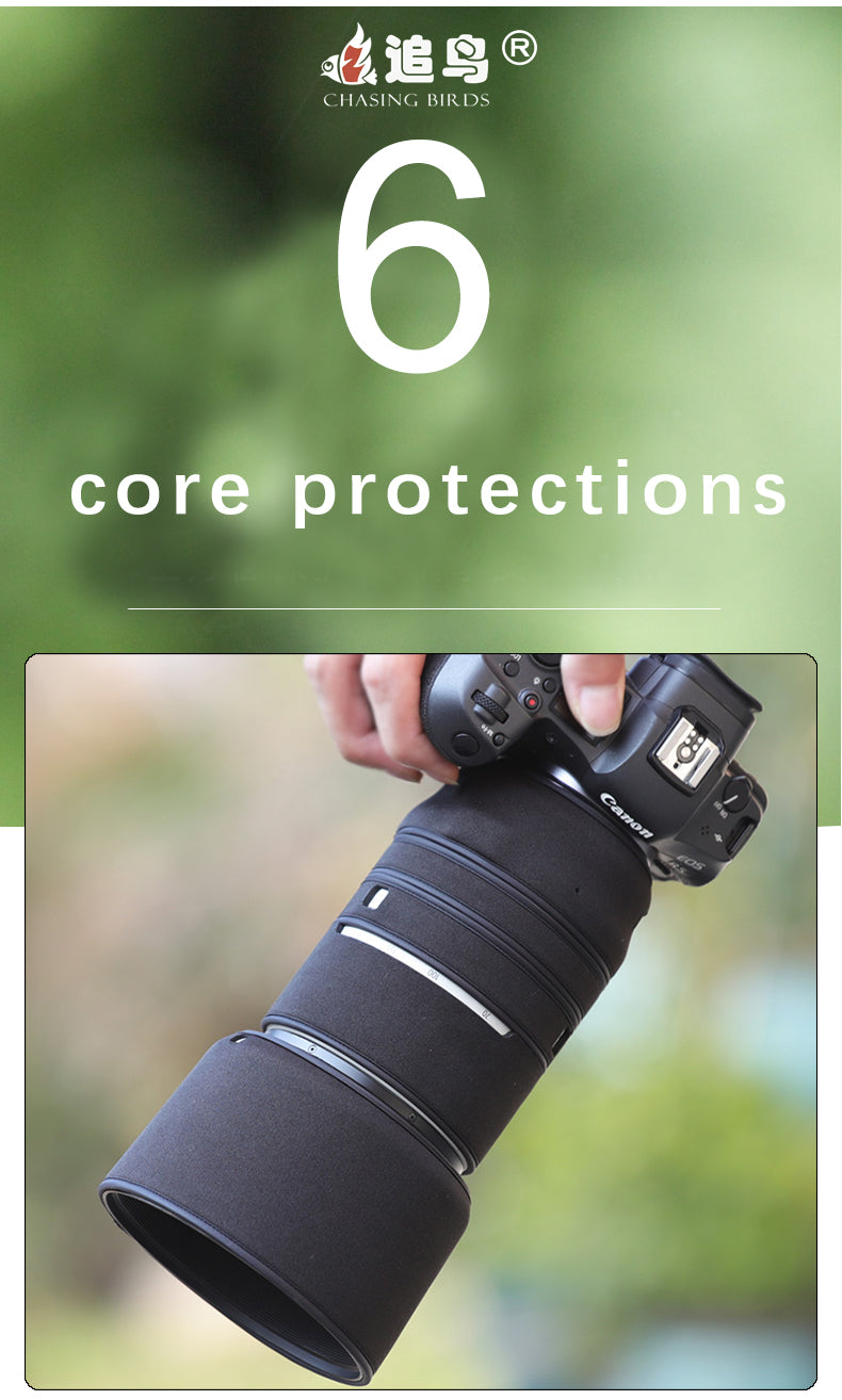 CHASING BIRDS Camouflage Waterproof Lens Coat for Canon RF 70-200mm F2.8 L is USM Rainproof Lens Protective Cover