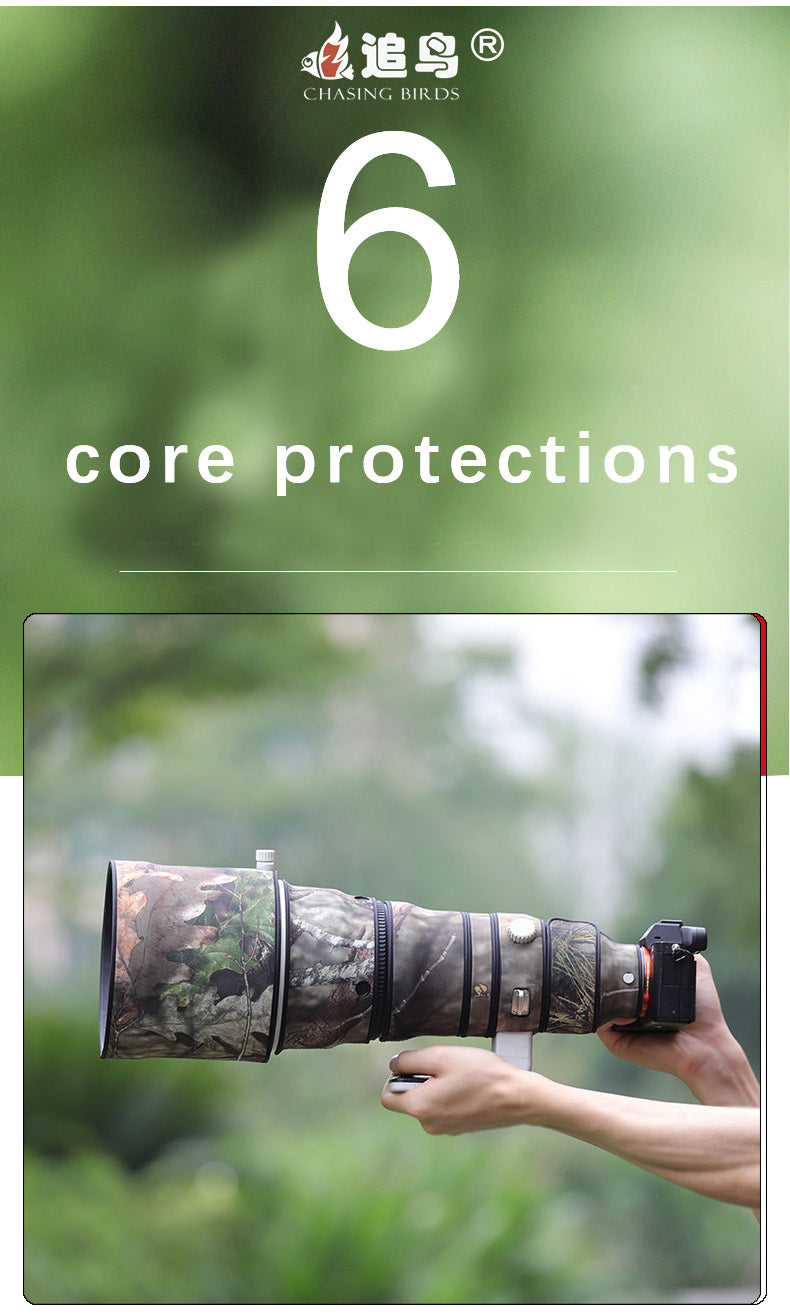 CHASING BIRDS Camouflage Waterproof Lens Coat for Sony FE 400mm F2.8 GM OSS Rainproof Lens Protective Cover