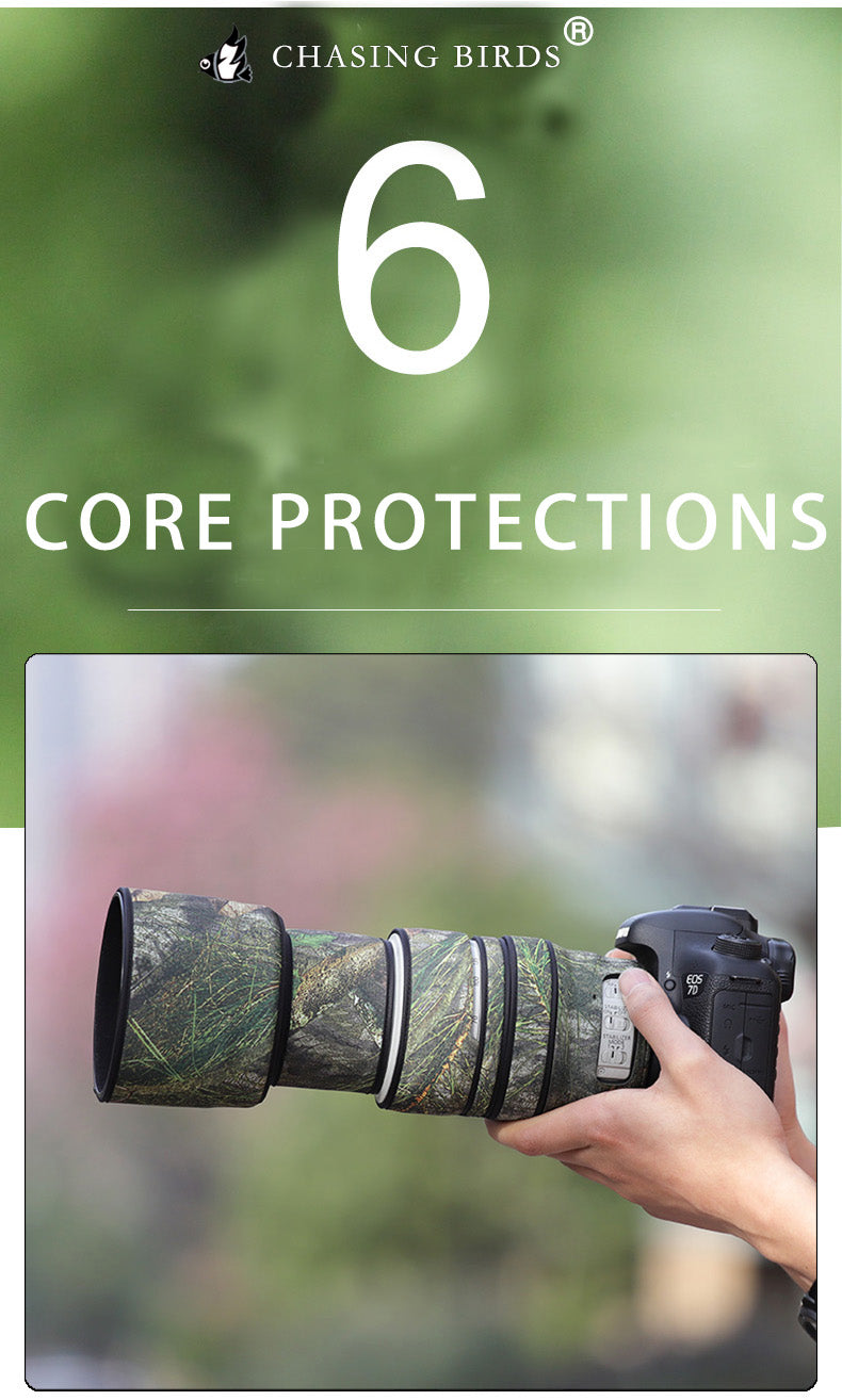 CHASING BIRDS Camouflage Waterproof Lens Coat for Canon EF 70-300mm F4-5.6 L is USM Rainproof Lens Protective Cover