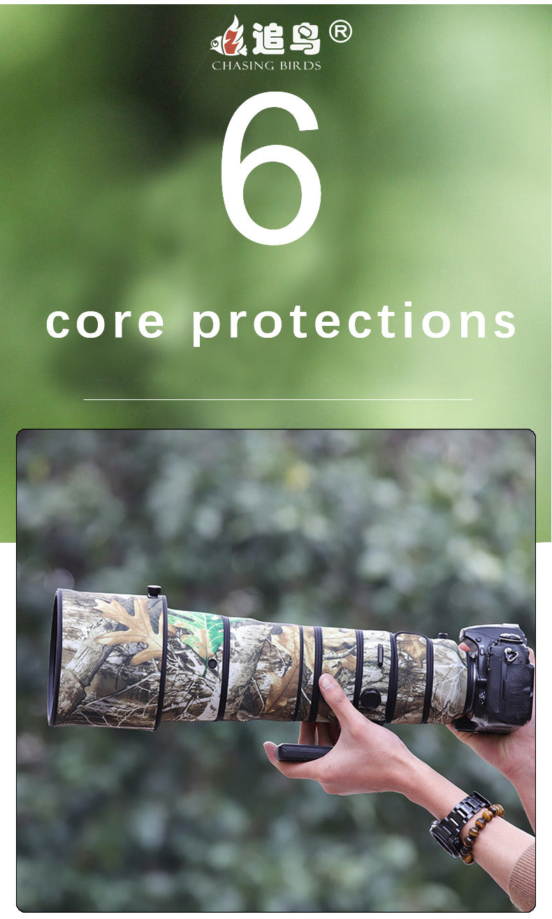 CHASING BIRDS Camouflage Waterproof Lens Coat for Nikon AF-S 180-400mm F4 E TC1.4 FL ED VR Rainproof Lens Protective Cover