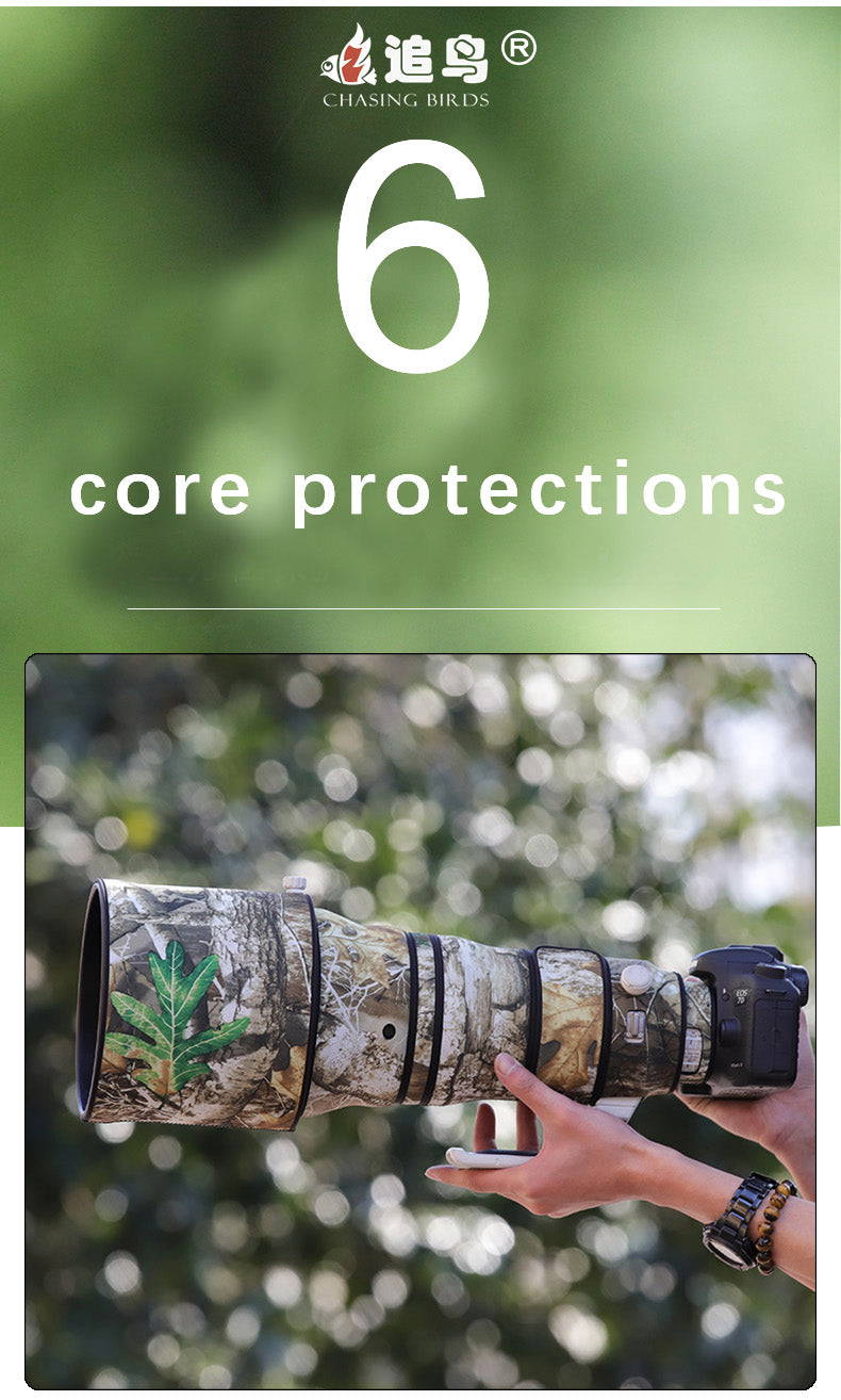 CHASING BIRDS Camouflage Waterproof Lens Coat for Canon EF 400mm F2.8 L is III USM Rainproof Lens Protective Cover
