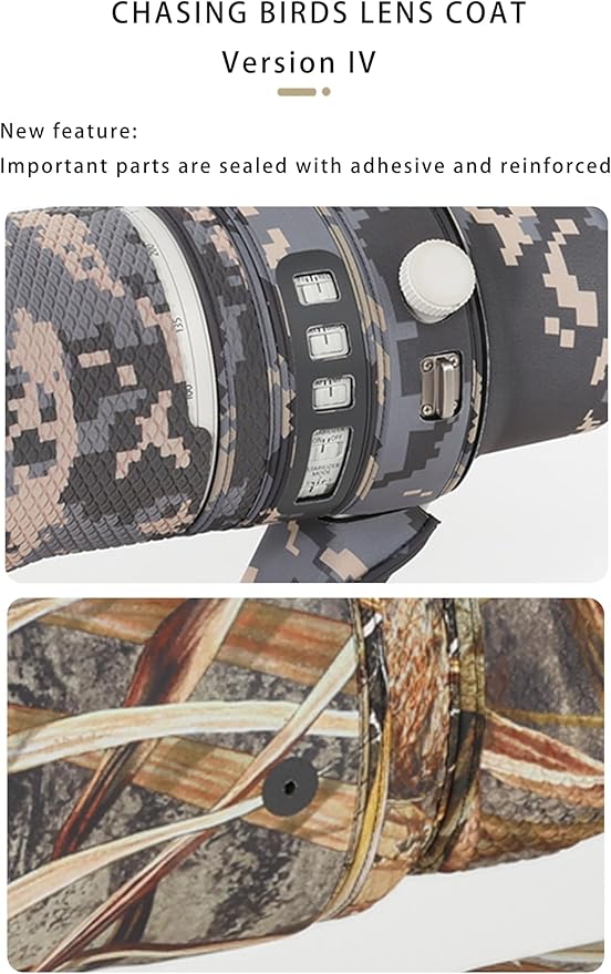 CHASING BIRDS Camouflage Waterproof Lens Coat for SONY FE 300mm F2.8 GM OSS Rainproof Lens Protective Cover