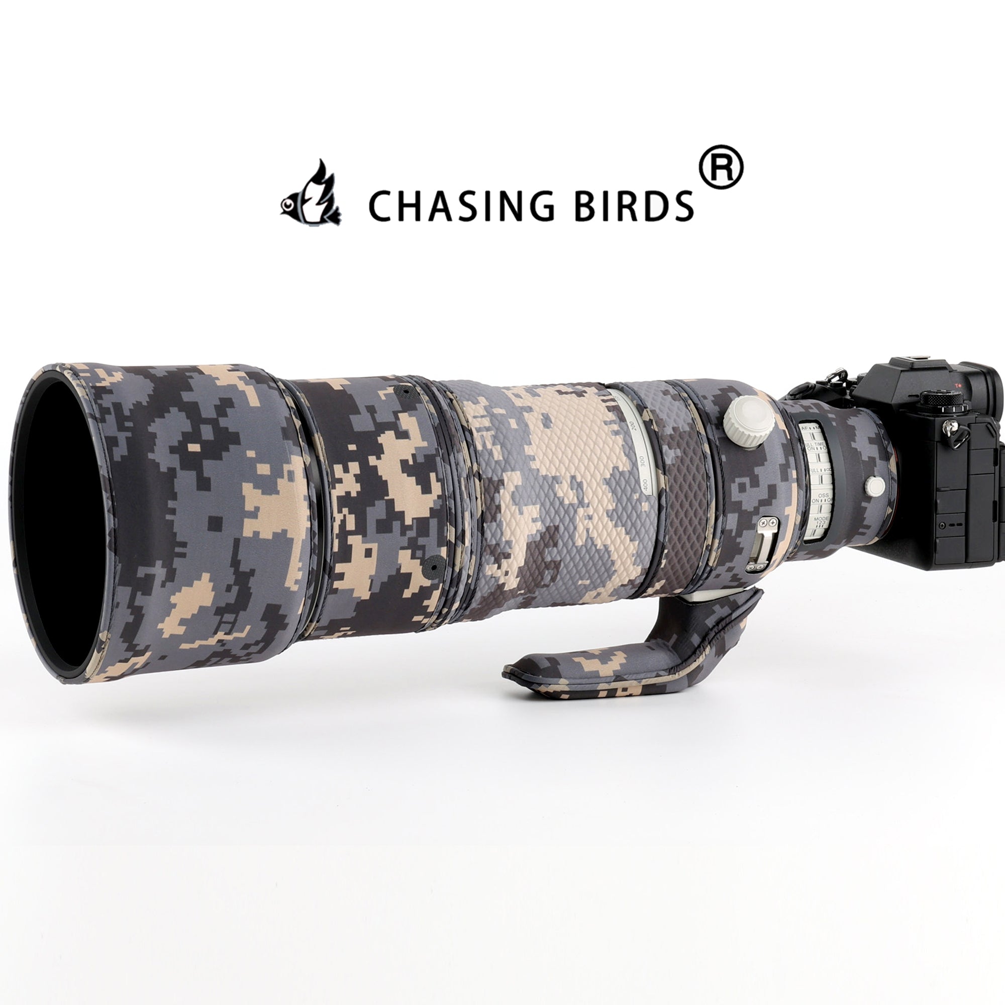 CHASING BIRDS Version IV Lens Camouflage Waterproof Coat for SONY FE 100-400mm F4.5 GM OSS Rainproof Lens Protective Cover