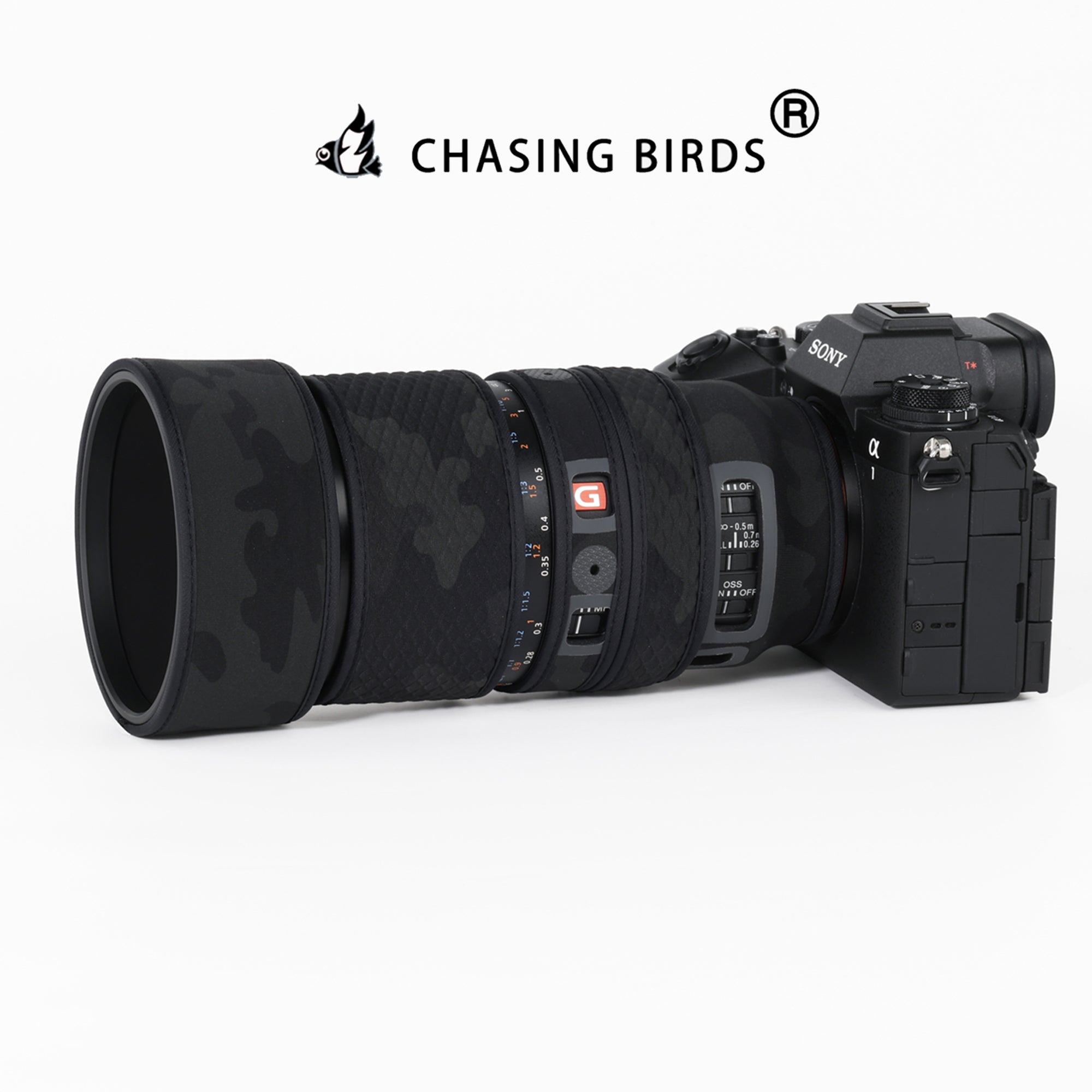 CHASING BIRDS Lens Camouflage Waterproof Coat for SONY FE 100mm F2.8 Macro GM OSS Rainproof Lens Protective Cover Version IV