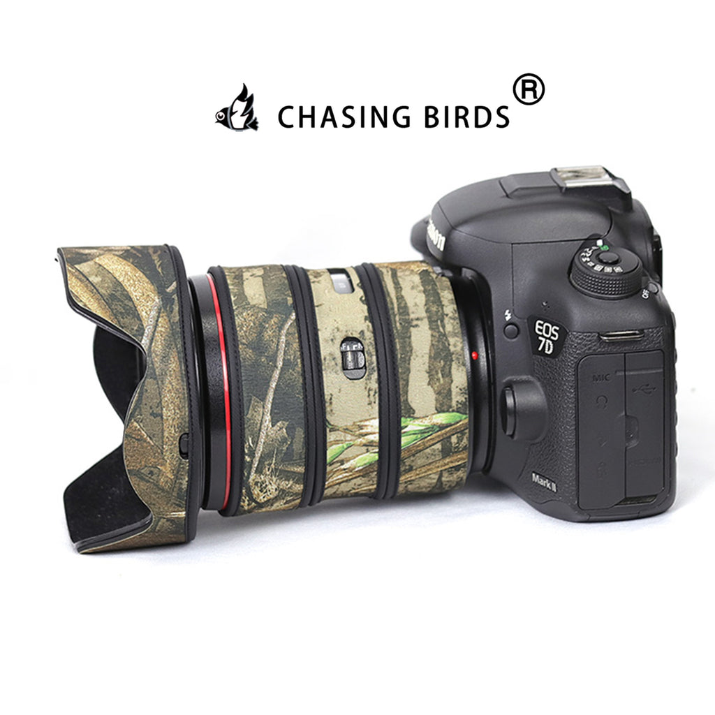 CHASING BIRDS Waterproof Lens Camouflage Coat for CANON EF 24-70mm F2.8 L IS II USM Rainproof Lens Protective Cover